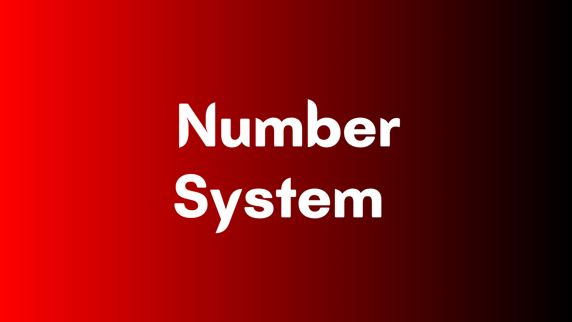 Number System